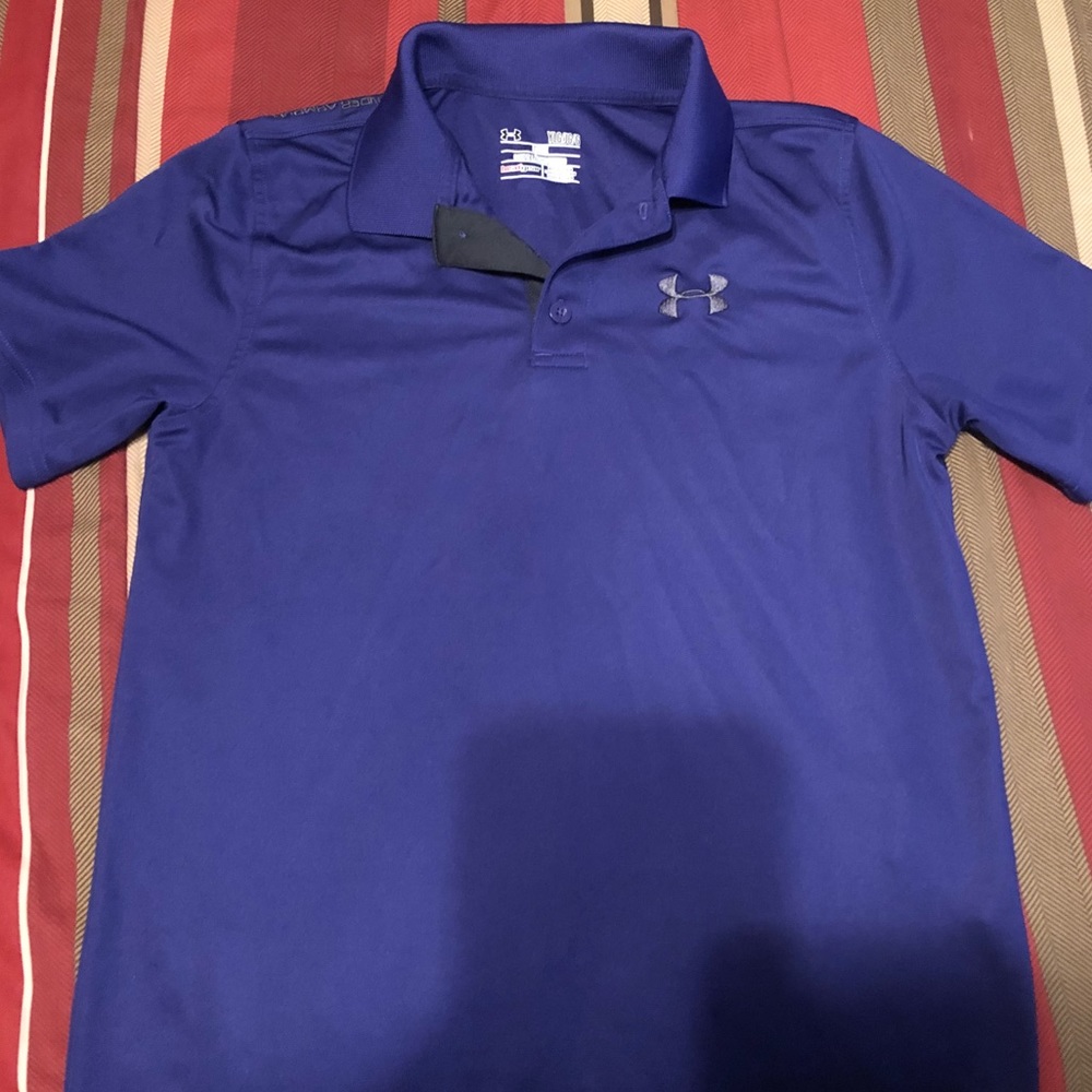 Under Armour New Tech Polo Shirt Boys Youth Large